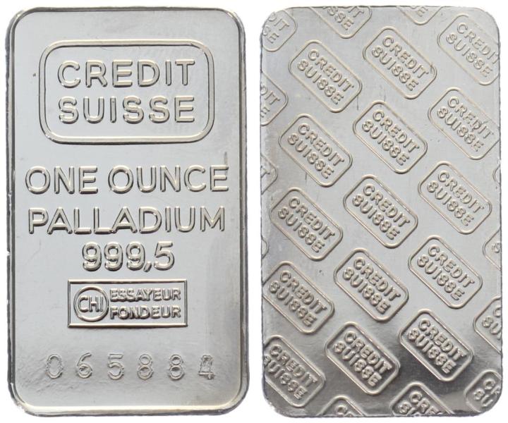 Credit Suisse - 1 Unze Feinpalladium